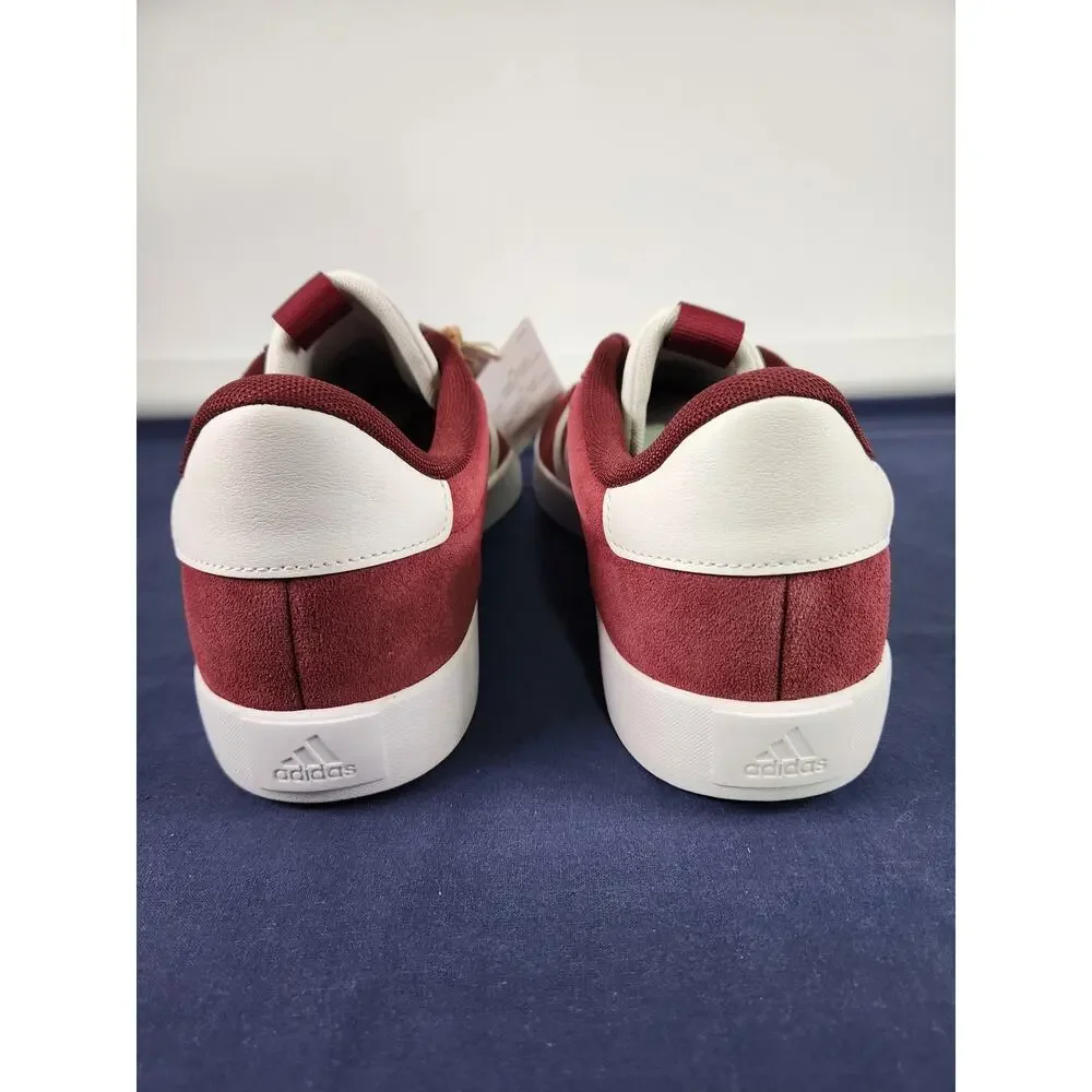 adidas VL Court 3.0 IF4457 Men's 10.5 Shadow Red White Suede NIB